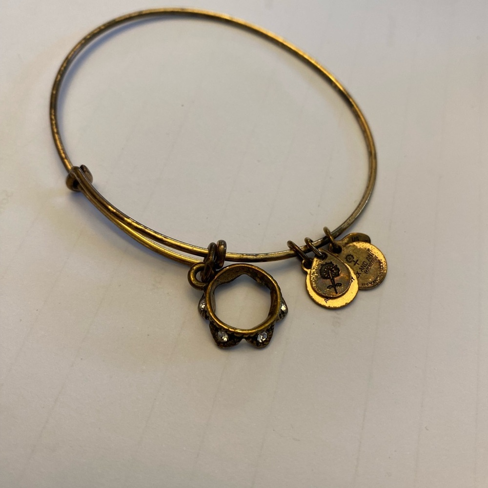 Alex and Ani Gold Tone Queen’s Crown Charm Bracelet- Rare & Discontinued - Picture 2 of 6